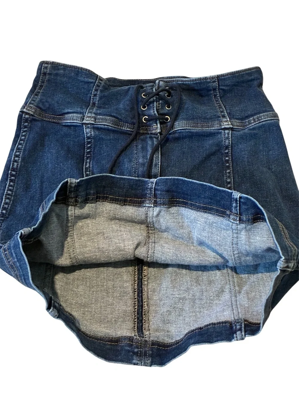 Free People Denim Womens Modern Femme Stretch Skirt Size 4